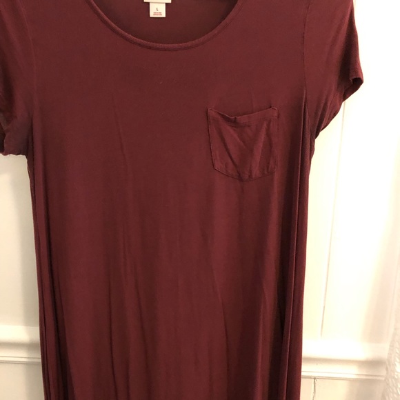 Maroon Swing T-Shirt Dress - Picture 2 of 5